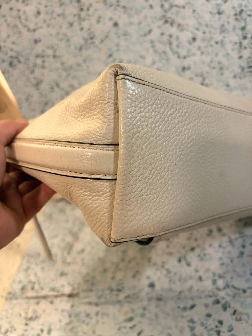 Coach Marlon Hobo Chalk Pebble Leather Crossbody F79994